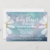 Invitation *~* Aquarelle Mason Jar Floral Baby shower rustiqu (Dos)