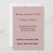 Invitation Aquarelle mauve et pourpre Fleur Anniversaire (Dos)