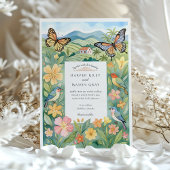 Invitation Aquarelle Medellín Colombie Mariage naturel