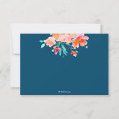 Invitation Aquarelle Merci Mitzvah, Rose orange (Dos)