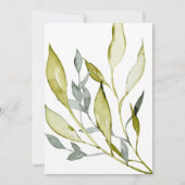 Invitation Aquarelle Mère à être Baby shower neutre pour les  (Dos)