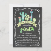 Invitation Aquarelle mexicaine Fiesta Cactus et succulents (Devant)