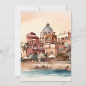 Invitation Aquarelle Mexique Cancun Destination Mariage (Dos)