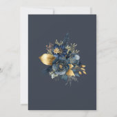 Invitation Aquarelle Midnight Blue Gold FlorMariage (Dos)