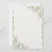 Invitation Aquarelle mignonne Angel Baby Baptême (Dos)