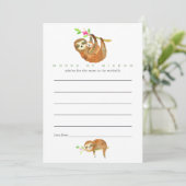 Invitation Aquarelle mignonne Baby shower à thème de fentes C (Debout devant)