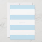 Invitation Aquarelle mignonne bébé éléphant garçon premier an (Dos)