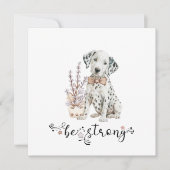 Invitation Aquarelle mignonne Dalmatie Soyez forte calligraph (Devant)