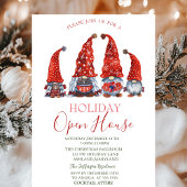 Invitation Aquarelle mignonne Gnomes Snowflakes Open House