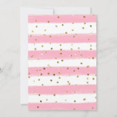 Invitation Aquarelle mignonne Jungle rose Baby shower Zebra (Dos)