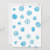 Invitation Aquarelle mignonne maman et bébé baleine sous la m (Dos)