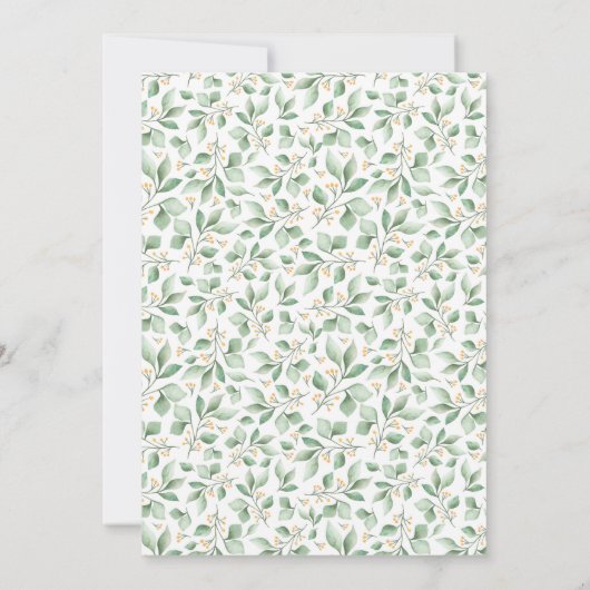 Invitation Aquarelle mignonne Ours Bébé Bois Bébé Brunch (Dos)