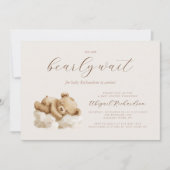 Invitation Aquarelle mignonne Ours en peluche Baby shower neu (Devant)