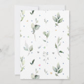 Invitation Aquarelle mignonne Ours Teddy Bébé Garçon Christen (Dos)