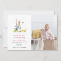Aquarelle mignonne Peter Rabbit 1er anniversaire