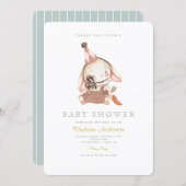 Invitation Aquarelle mignonne Petit lapin avec carotte