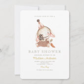 Invitation Aquarelle mignonne Petit lapin avec carotte (Devant)