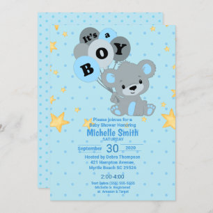 Invitation Aquarelle mignonne Portez ses ballons