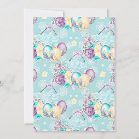 Invitation Aquarelle mignonne Poule florale dans l'oeuf Brunc (Dos)