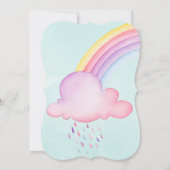 Invitation Aquarelle mignonne Rhino Unicorn Baby Boy Douche (Dos)