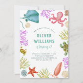 Invitation Aquarelle mignonne sous l'Anniversaire de enfant d (Devant)