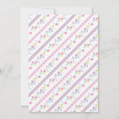 Invitation Aquarelle mignonne Unicorne et Arc-en-ciel Anniver (Dos)