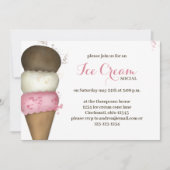 Invitation Aquarelle mignonne Whimsical Glace Cream Social QR (Devant)