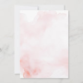 Invitation Aquarelle minimaliste Fille Christening Baptême (Dos)