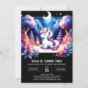 Invitation Aquarelle minimaliste Horse Anniversaire