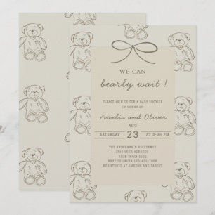 Invitation Aquarelle minimaliste nous pouvons à peine attendr