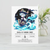 Invitation Aquarelle minimaliste Pirate Anniversaire (Debout devant)