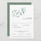 Invitation Aquarelle minimaliste RSVP (Devant / Derrière)