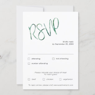 Invitation Aquarelle minimaliste RSVP
