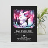 Invitation Aquarelle minimaliste Wolf Anniversaire (Debout devant)
