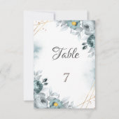 Invitation Aquarelle Mint Roses verts (Devant)
