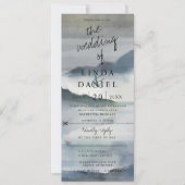 Invitation aquarelle misère montagnes mariage inviter w rsvp (Devant)