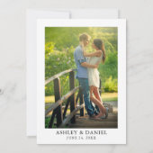 Invitation Aquarelle Mixte Floral Frame Photo Mariage (Dos)