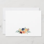 Invitation Aquarelle Mixte Floral Greenery Déjeuner nuptial (Dos)