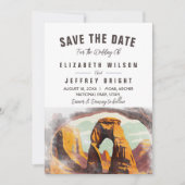 Invitation Aquarelle Moab Arches Park Utah Enregistrer la dat (Devant)
