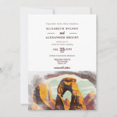 Invitation Aquarelle Moab Arches Park Utah Enregistrer la dat (Devant)