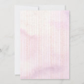 Invitation Aquarelle moderne 3D Fleurs roses Fête des mariées (Dos)