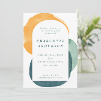 Aquarelle moderne Abstraite Graduation Party