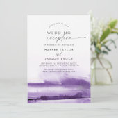Invitation Aquarelle moderne | Accueil Mariage Violet (Debout devant)