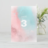 Invitation Aquarelle moderne Anniversaire de enfant personnal (Debout devant)