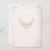 Invitation Aquarelle moderne Arc rose fleurs rétro Brides Sh (Dos)