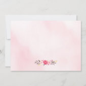 Invitation Aquarelle moderne Baby shower botanique floral (Dos)