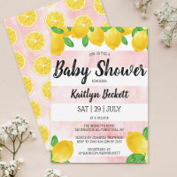 Aquarelle moderne Baby shower citronnier
