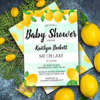 Aquarelle moderne Baby shower citronnier