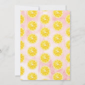 Invitation Aquarelle moderne Baby shower citronnier (Dos)