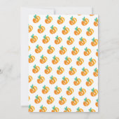 Invitation Aquarelle moderne Baby shower Citrouille minuscule (Dos)